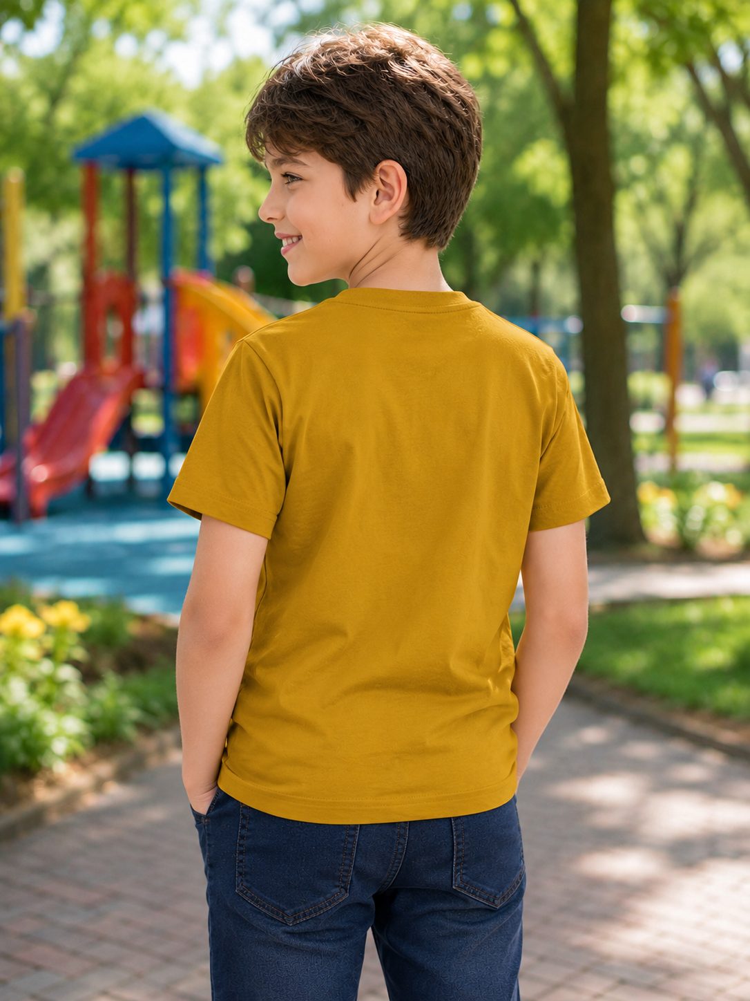 Royal Crown King Lion Face Graphic Tee for Boys