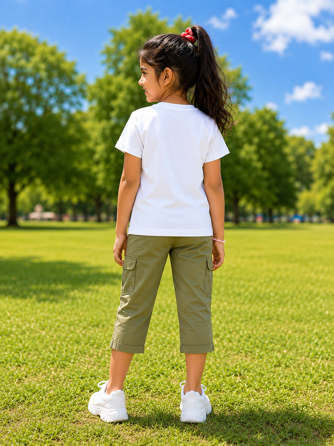 Girls' Crew Neck T-Shirt | Sweet Slice | Watermelon Summer | Fresh & Cute