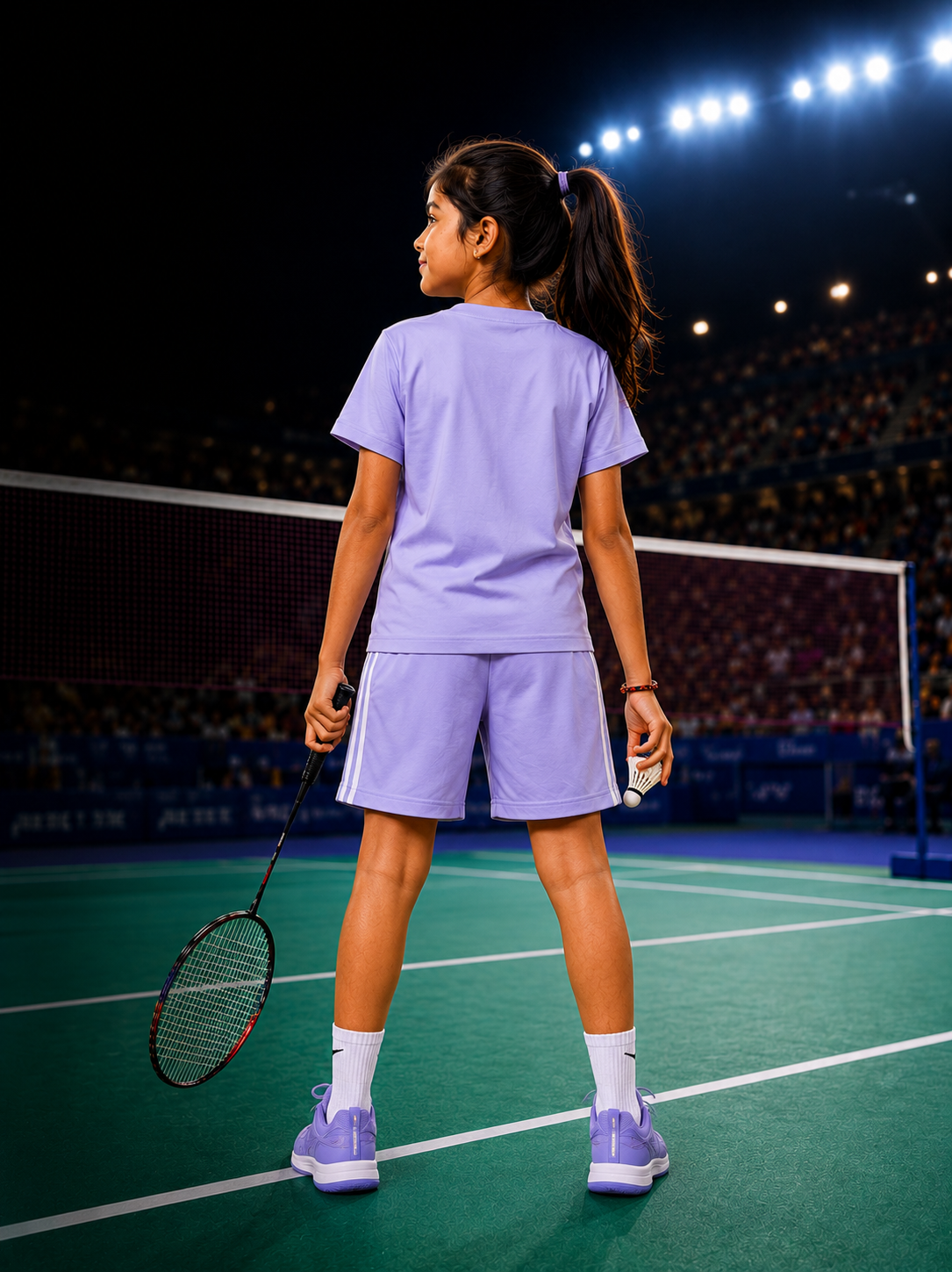 Girls' Crew Neck T-Shirt | Smash Queen | Badminton T-Shirt