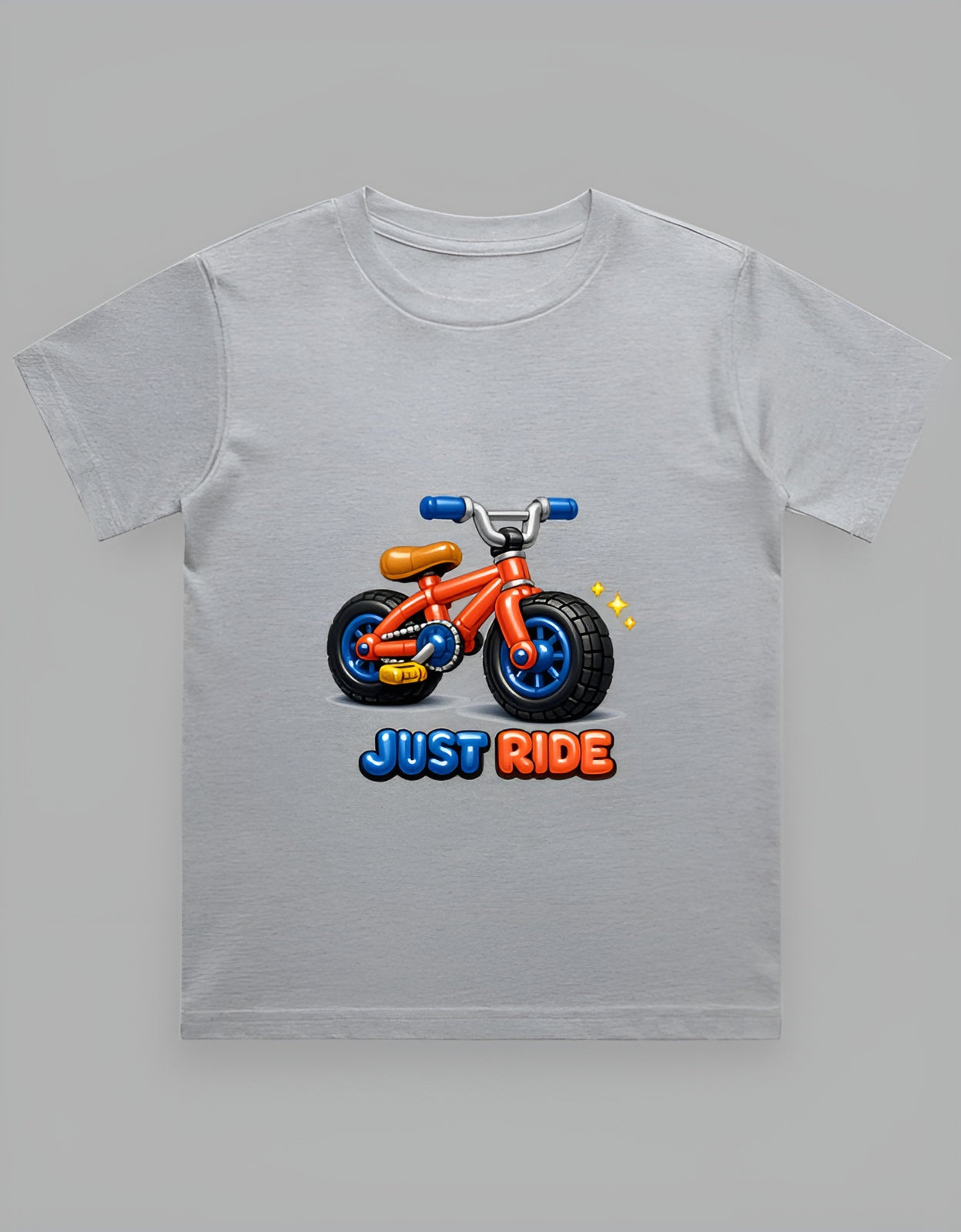 Just Ride – Kids Bicycle Graphic T-Shirt | Cute Cycle Print Tee for Boys & Girls