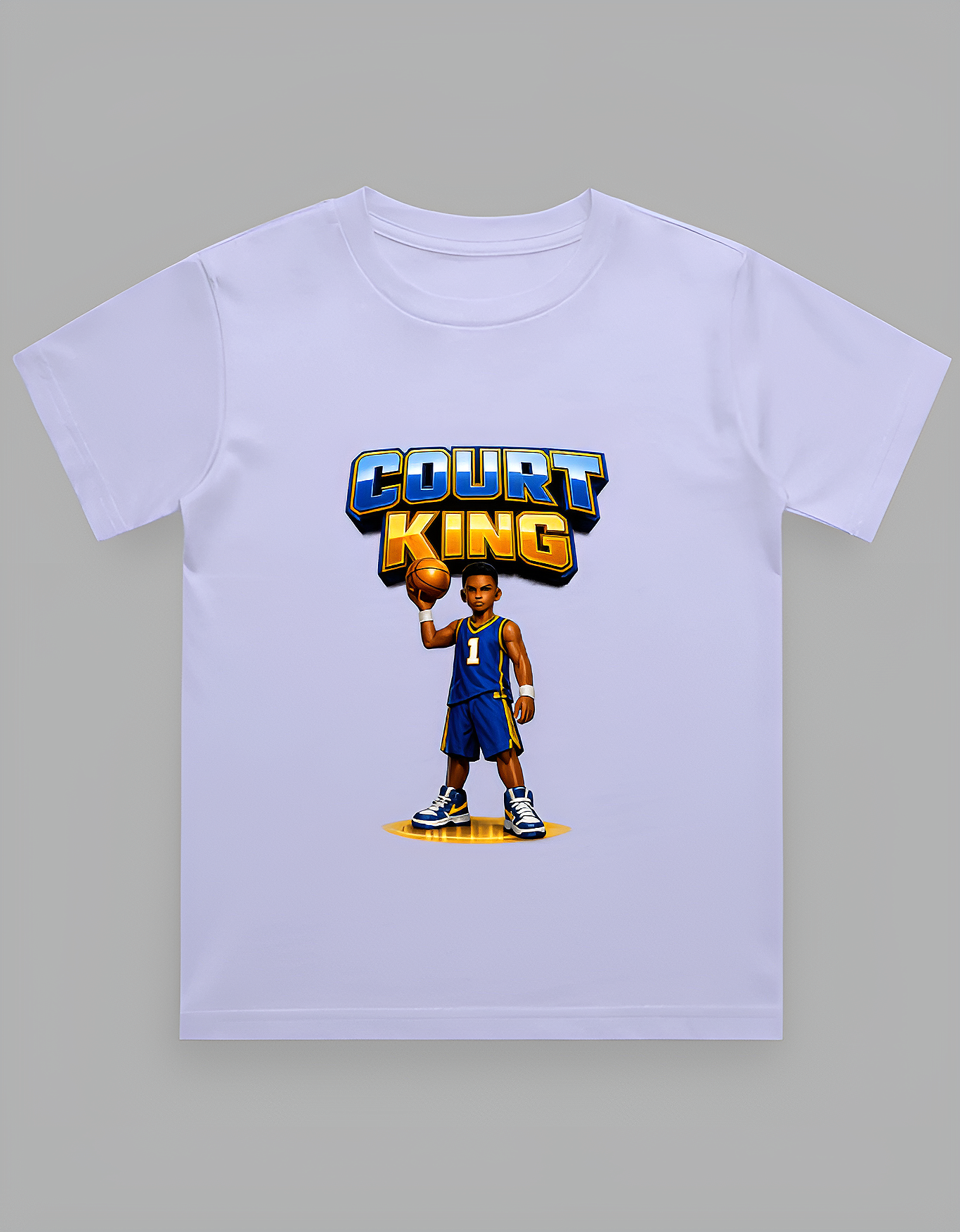 Boy's Crew Neck T-Shirt | Court King | Basketball T-Shirt