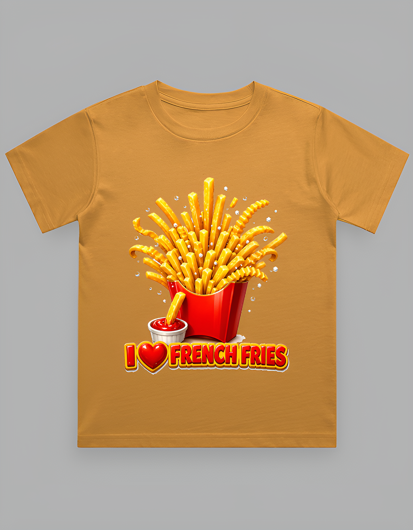 French Fries Printed T-Shirt | Food Tee for Boys & Girls