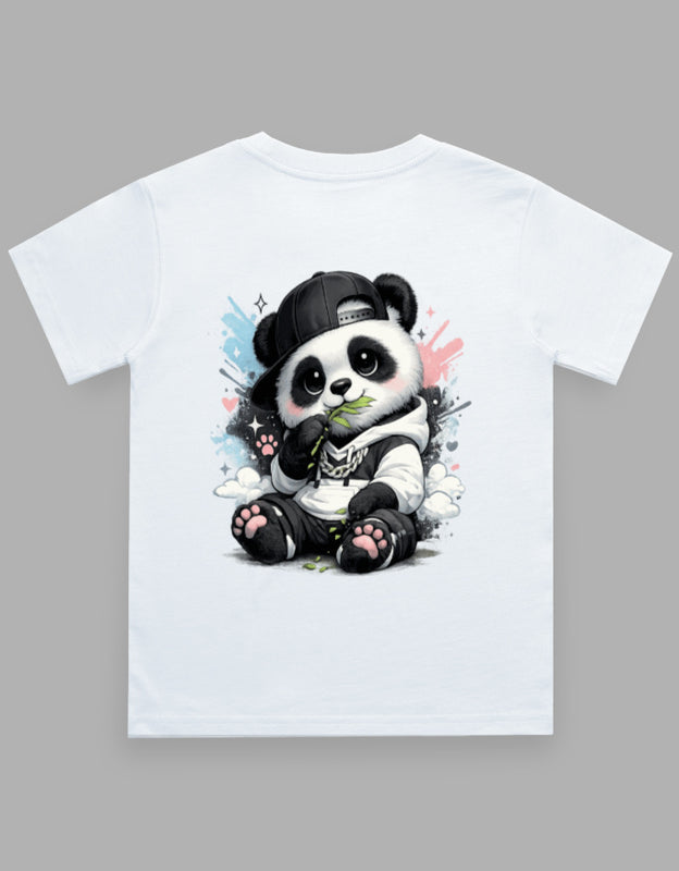 Boy's Crew Neck T-Shirt | Wild Spirit | Cute Baby Panda | Little Adventurer