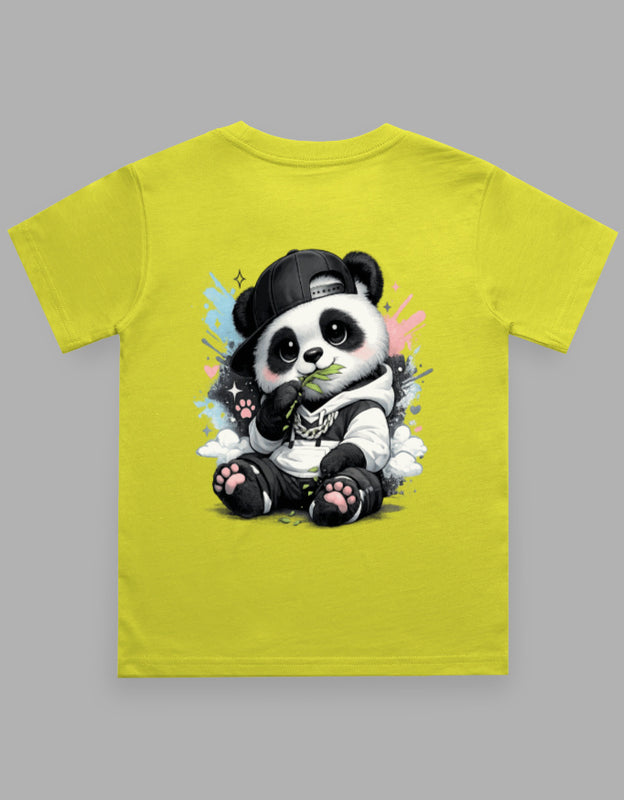 Boy's Crew Neck T-Shirt | Wild Spirit | Cute Baby Panda | Little Adventurer