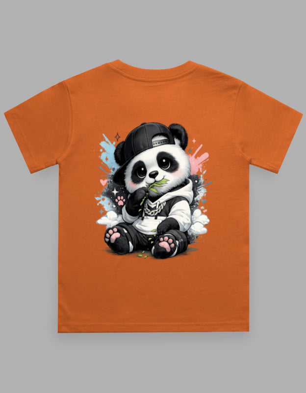 Boy's Crew Neck T-Shirt | Wild Spirit | Cute Baby Panda | Little Adventurer
