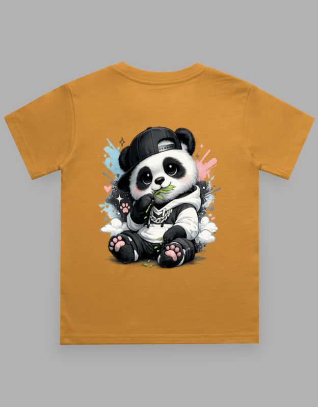 Boy's Crew Neck T-Shirt | Wild Spirit | Cute Baby Panda | Little Adventurer