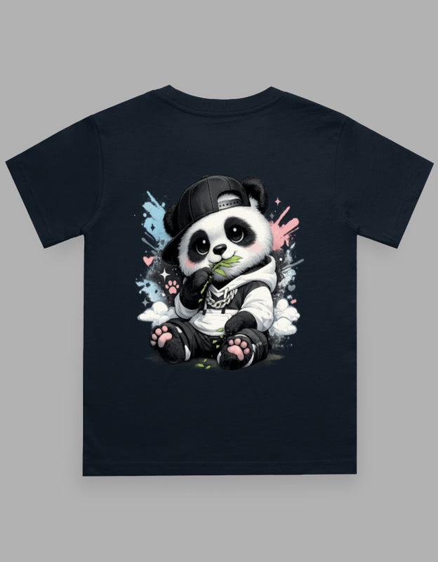 Boy's Crew Neck T-Shirt | Wild Spirit | Cute Baby Panda | Little Adventurer