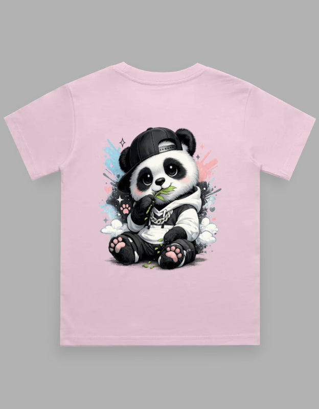 Boy's Crew Neck T-Shirt | Wild Spirit | Cute Baby Panda | Little Adventurer