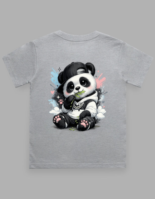Boy's Crew Neck T-Shirt | Wild Spirit | Cute Baby Panda | Little Adventurer
