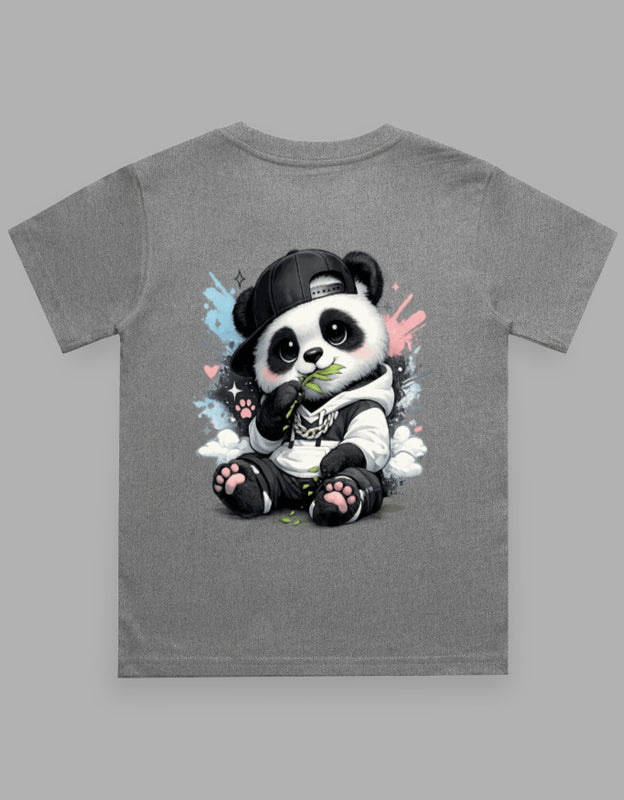 Boy's Crew Neck T-Shirt | Wild Spirit | Cute Baby Panda | Little Adventurer