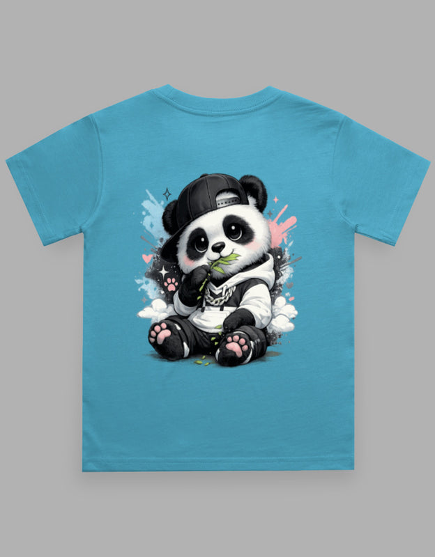 Boy's Crew Neck T-Shirt | Wild Spirit | Cute Baby Panda | Little Adventurer