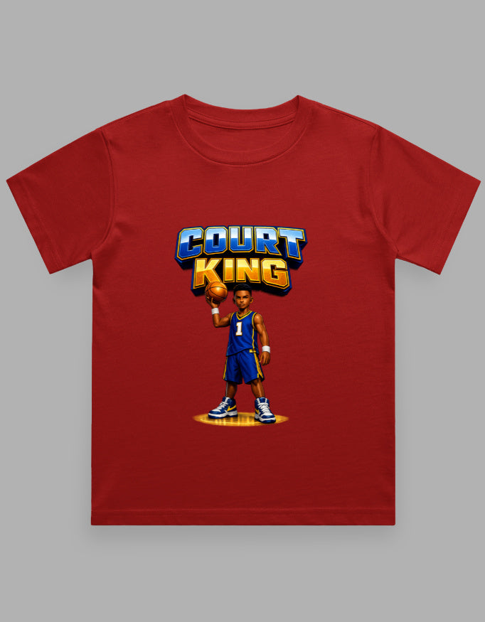 Boy's Crew Neck T-Shirt | Court King | Basketball T-Shirt