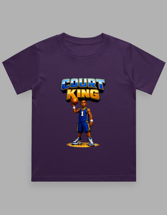 Boy's Crew Neck T-Shirt | Court King | Basketball T-Shirt