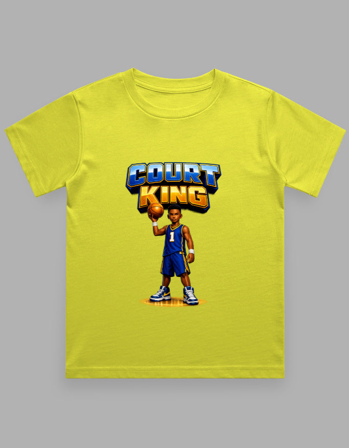Boy's Crew Neck T-Shirt | Court King | Basketball T-Shirt