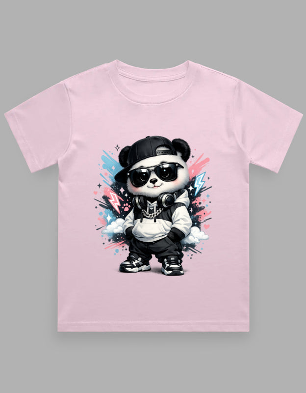 Boy's Crew Neck T-Shirt | Wild Spirit | Cute Baby Panda | Little Adventurer