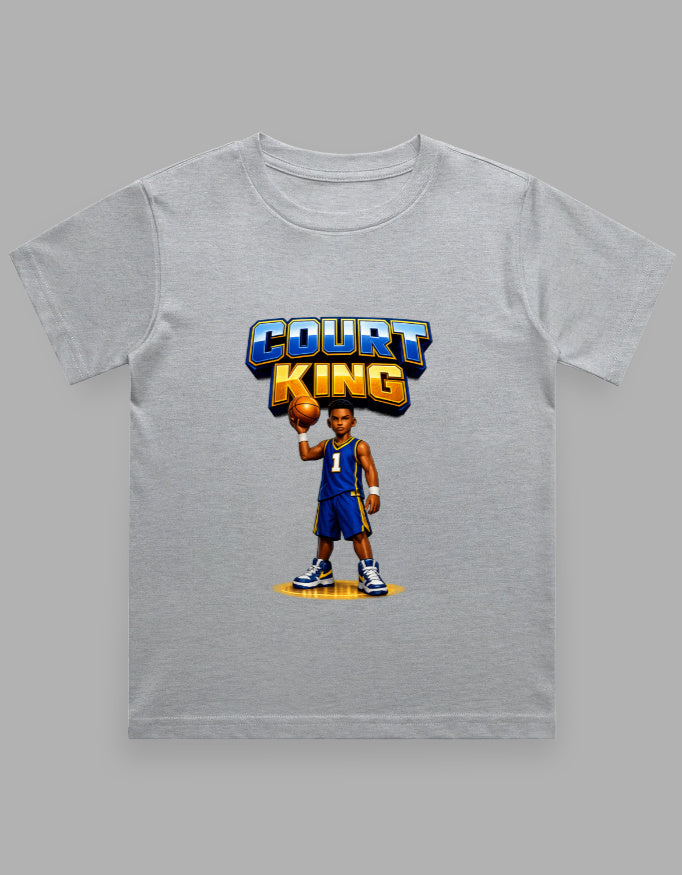 Boy's Crew Neck T-Shirt | Court King | Basketball T-Shirt