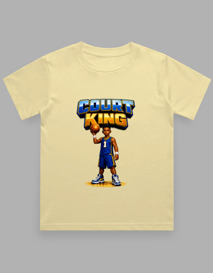 Boy's Crew Neck T-Shirt | Court King | Basketball T-Shirt