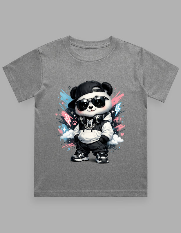 Boy's Crew Neck T-Shirt | Wild Spirit | Cute Baby Panda | Little Adventurer