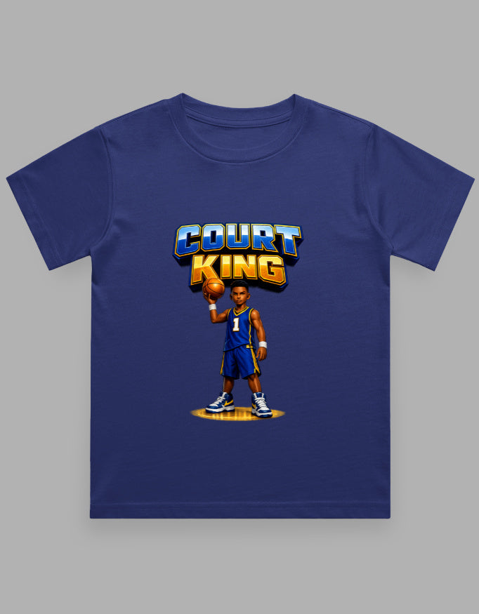 Boy's Crew Neck T-Shirt | Court King | Basketball T-Shirt